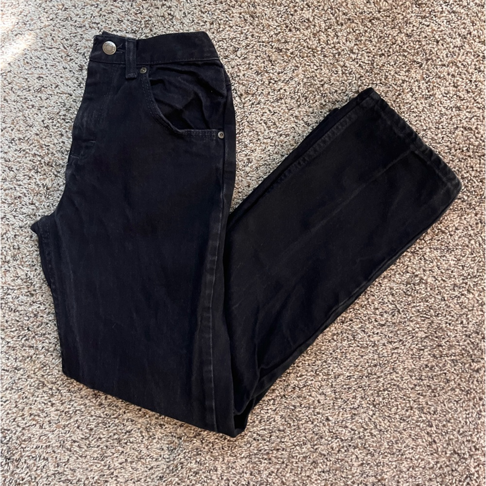 MENS BLACK STRAIGHT JEANS